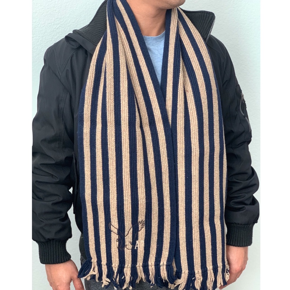 American Eagle striped woven scarf